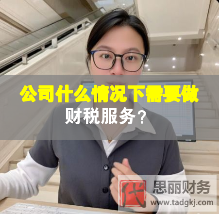 公司什么情况下需要做财税服务？