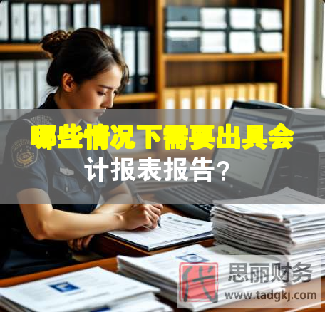 哪些情况下需要出具会计报表报告？