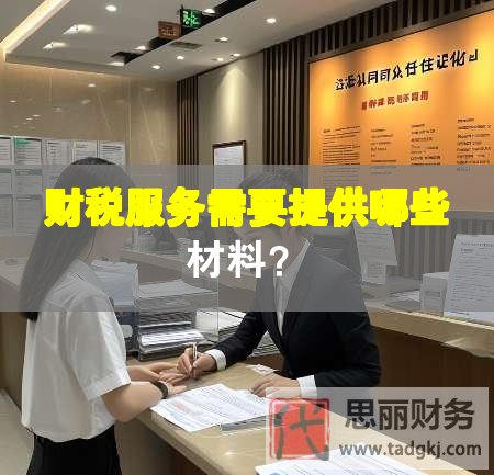财税服务需要提供哪些材料？