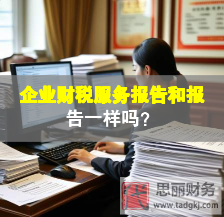 企业财税服务报告和报告一样吗？